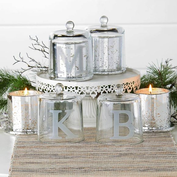 Cloche and Candle Set Letter T - Picture 2 of 2